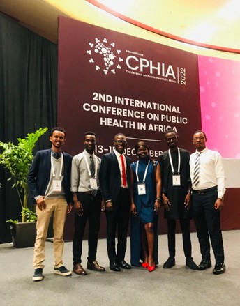 Roseline and colleagues at the Opening ceremony of the 2nd International Conference  on Public Health in Africa in December