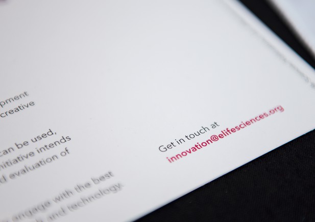 Close up of email address printed on flyer
