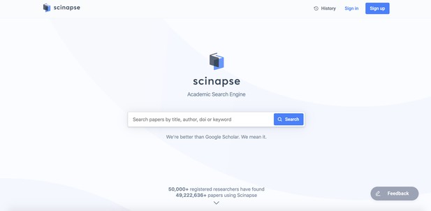 Scinapse web interface