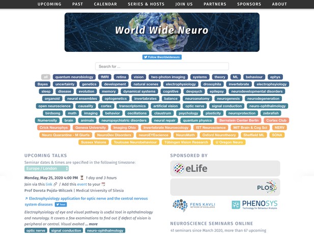 screenshot of world wide neuro