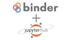 Binder and JupyterHub logos