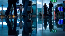 People walking in an airport