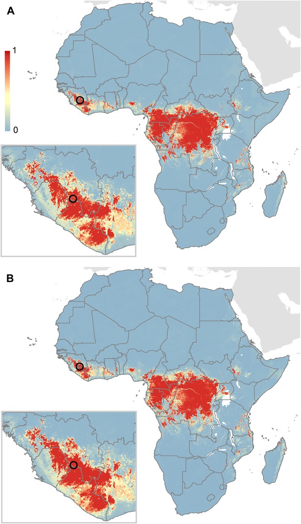 Figures and data in Mapping the zoonotic niche of Ebola virus disease ...