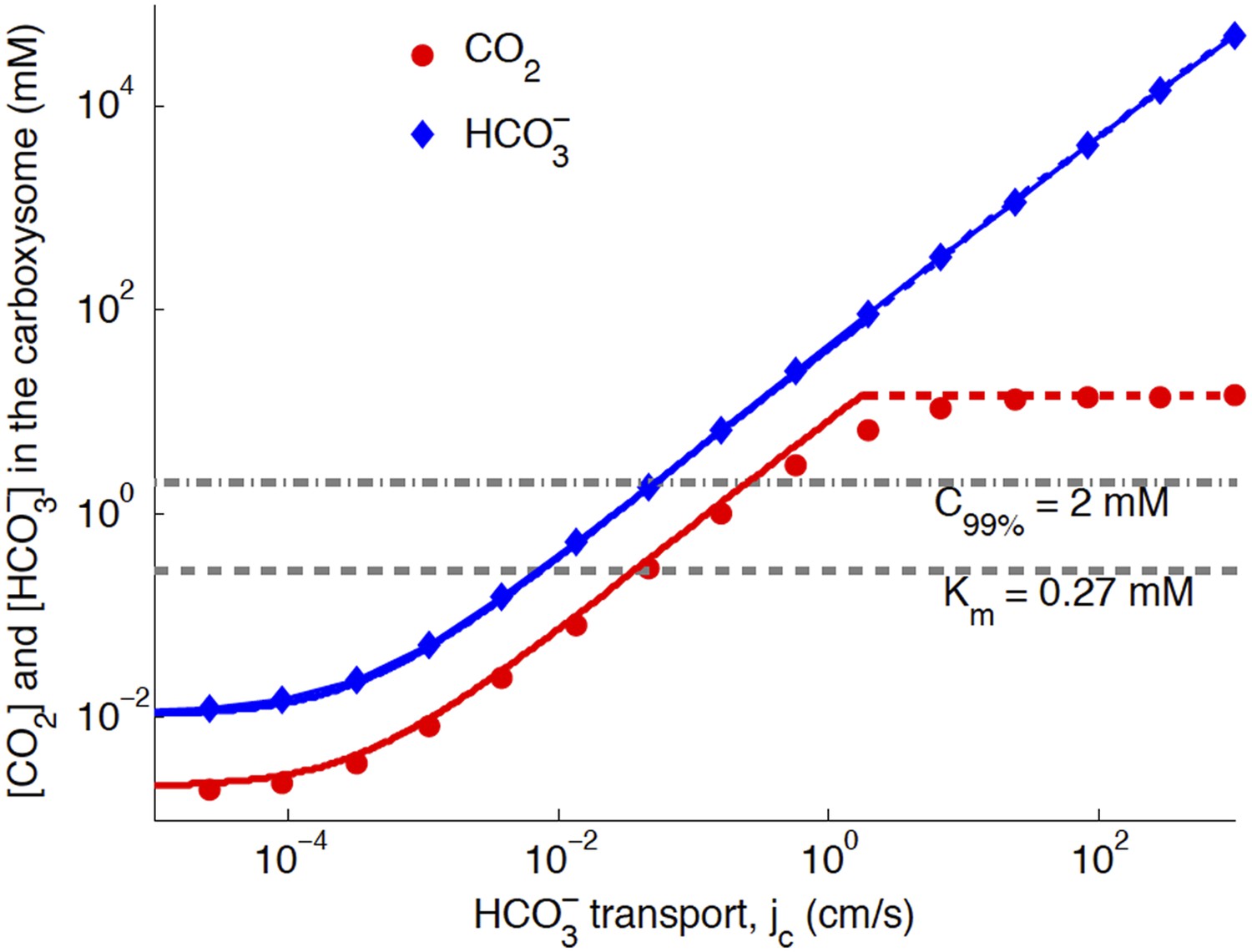 Correction Systems analysis of the CO2 concentrating mechanism in