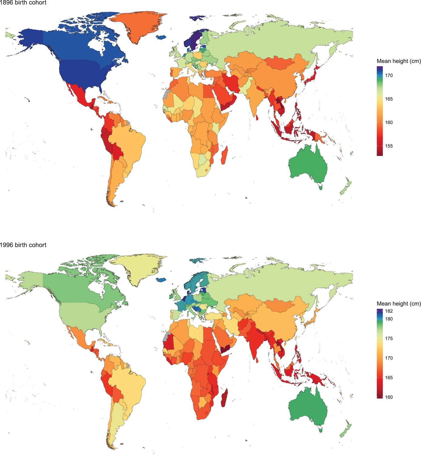 A century of trends in adult human height eLife