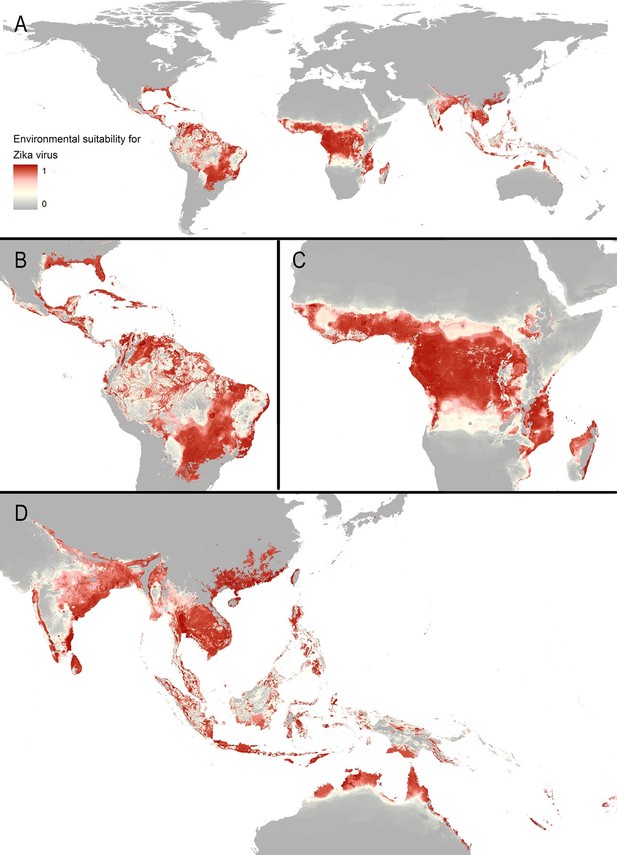 Figures and data in Mapping global environmental suitability for Zika ...