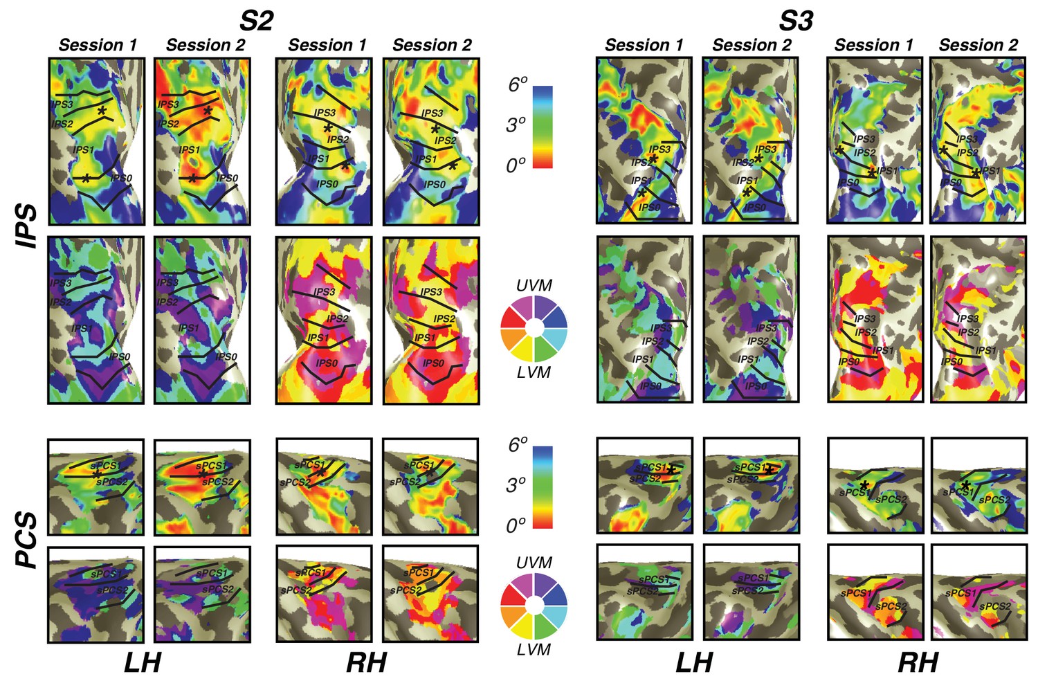 Visual field map clusters in human frontoparietal cortex | eLife