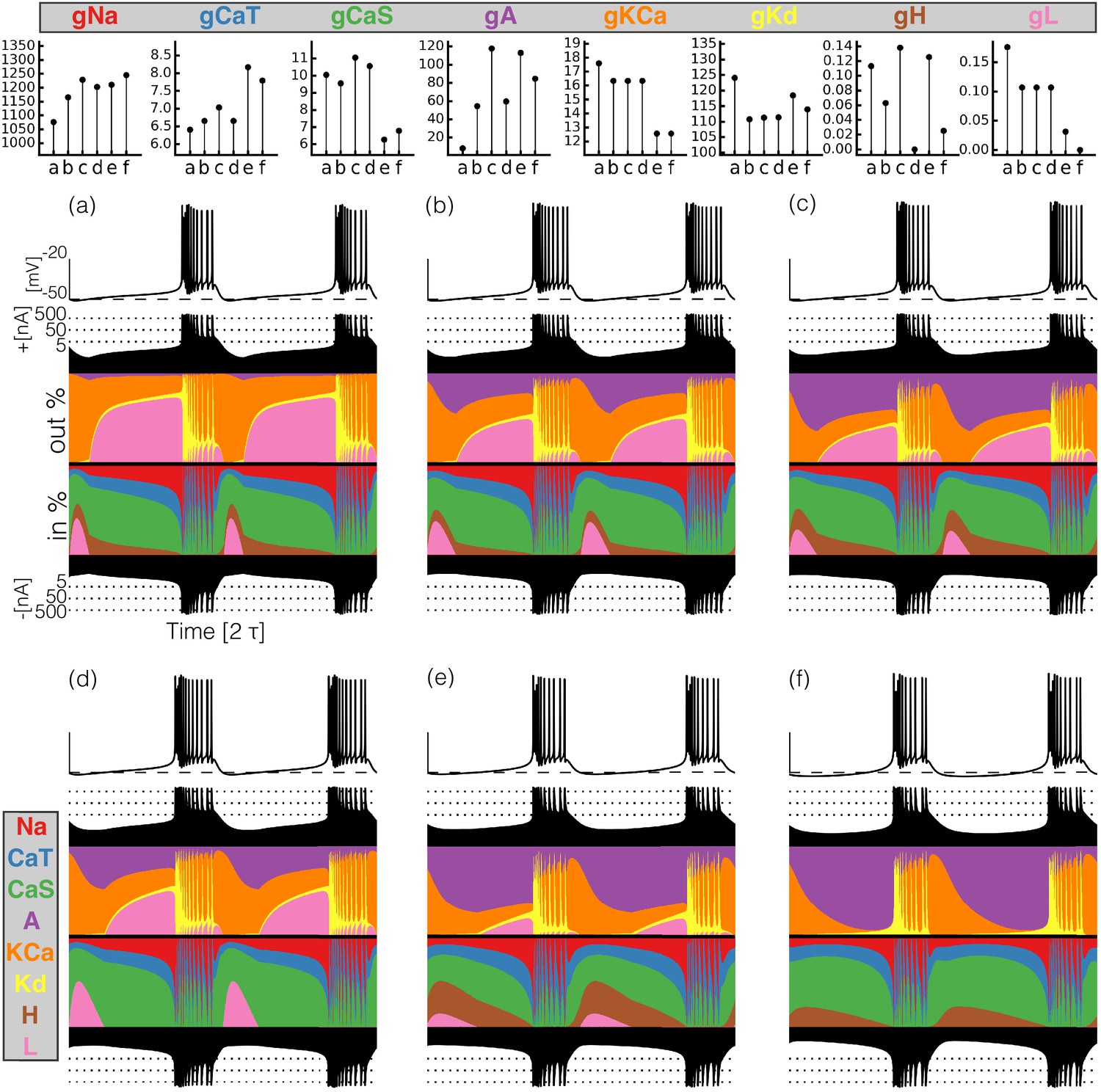 Visualization Of Currents In Neural Models With Similar Behavior And