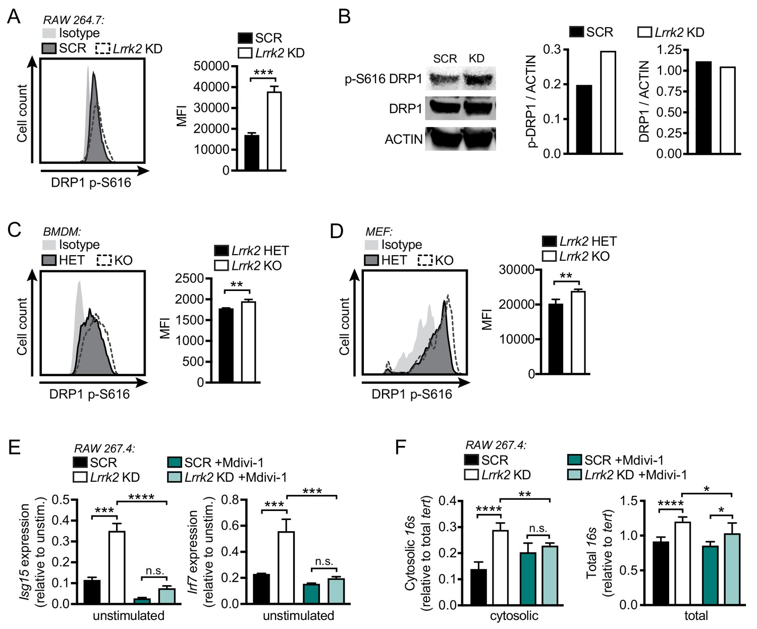LRRK2 maintains mitochondrial homeostasis and regulates LRRK2 maintains mitochondrial homeostasis and regulates