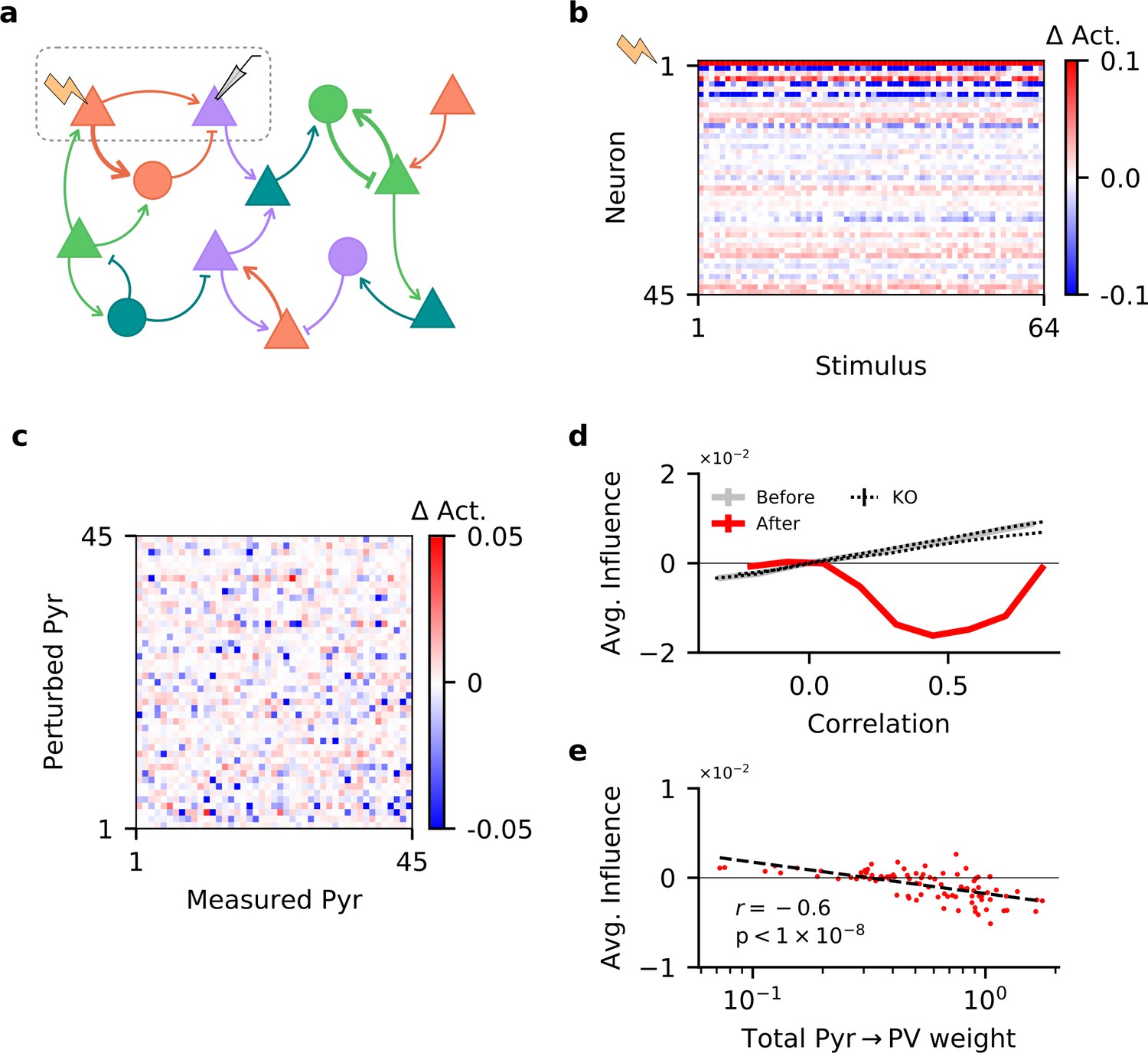 Learning Excitatory Inhibitory Neuronal Assemblies In Recurrent