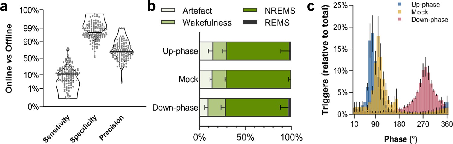 Closed loop auditory stimulation method to modulate sleep slow