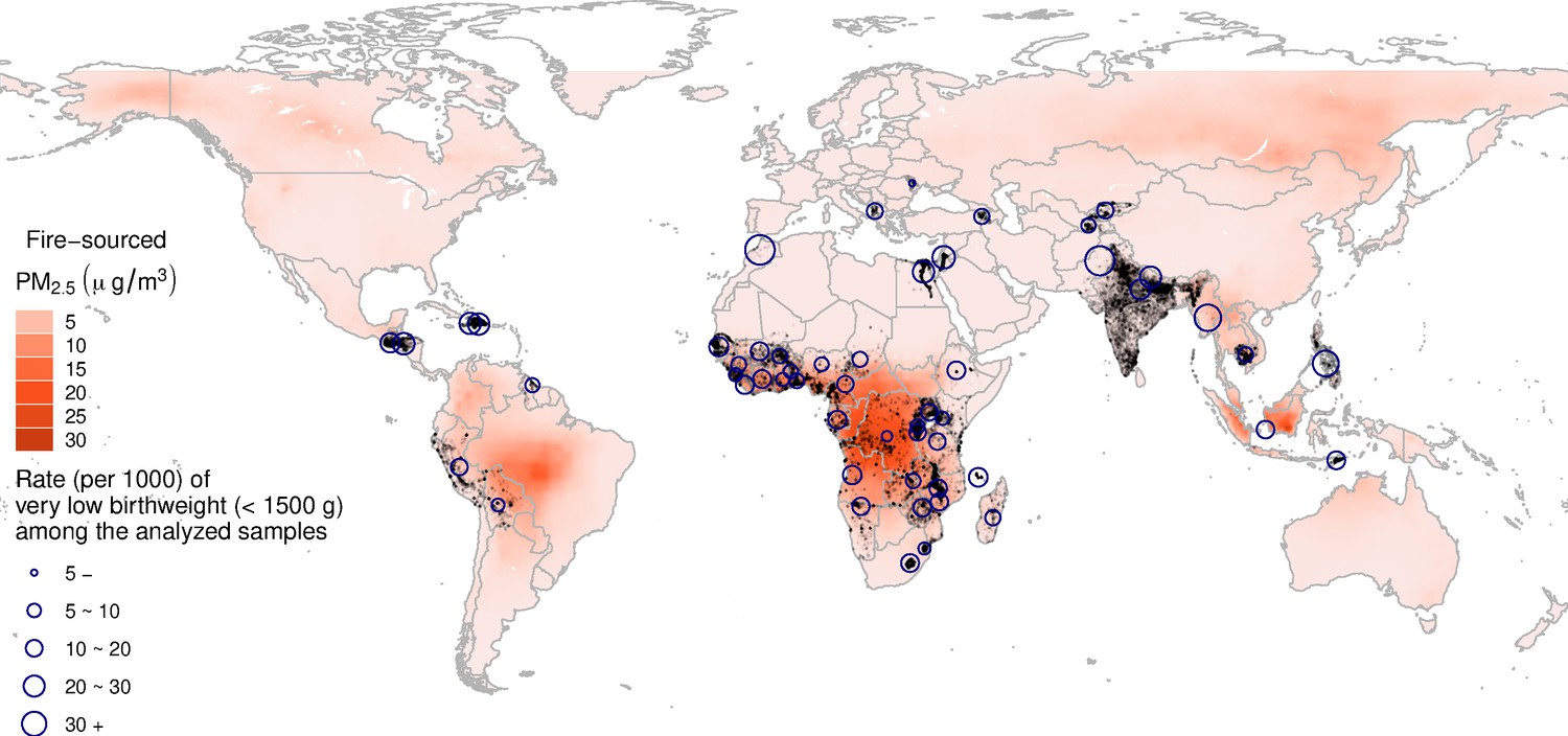 Exposure to landscape fire smoke reduced birthweight in low- and middle ...