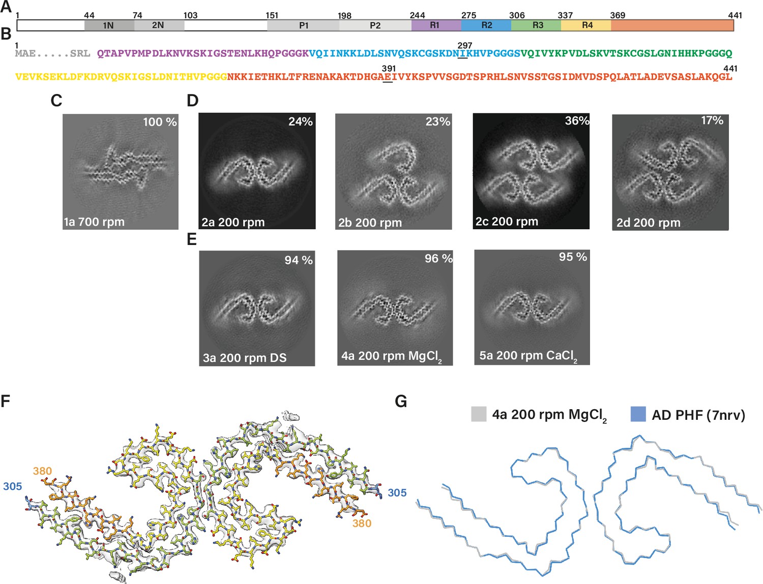 Assembly of recombinant tau into filaments identical to those of