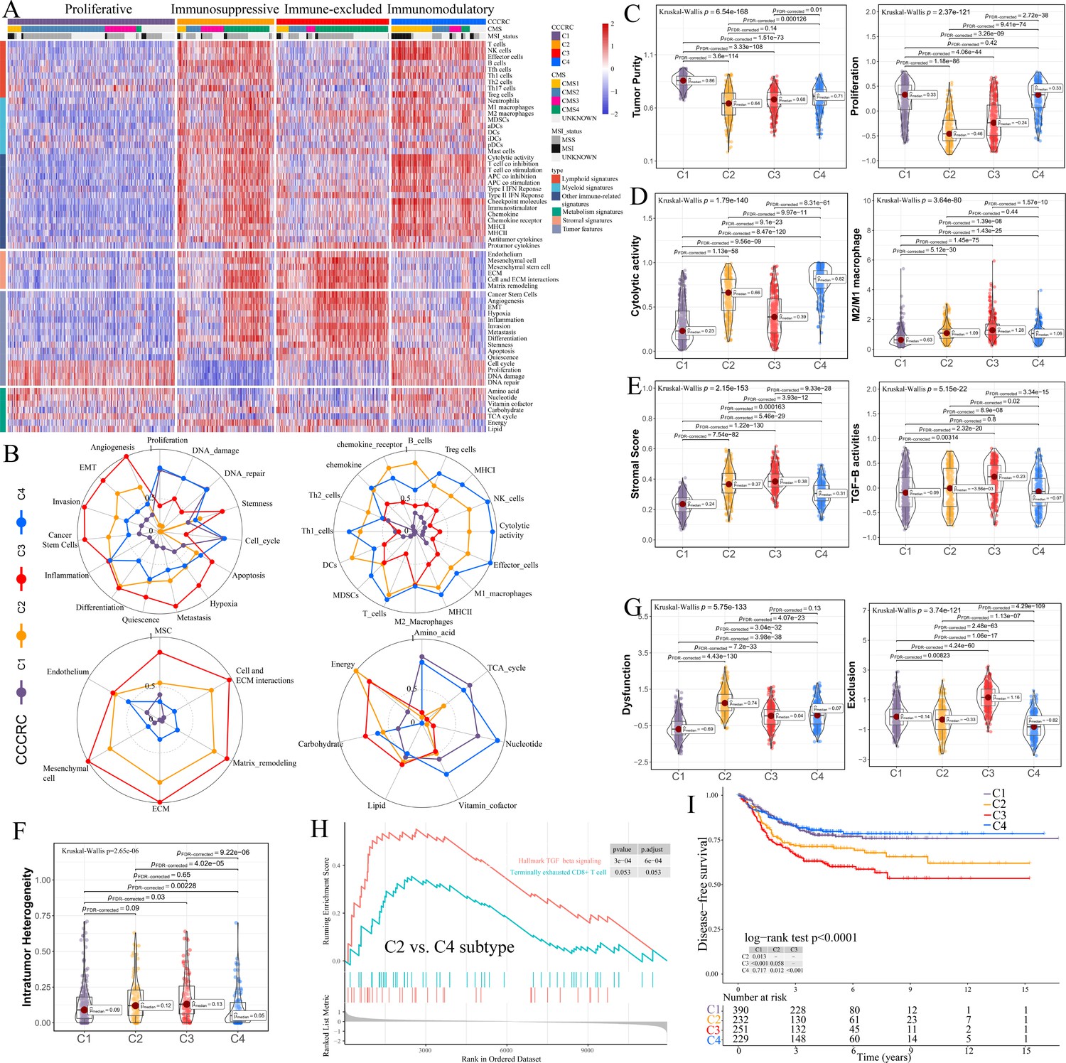 Comprehensive characterization of tumor microenvironment in 